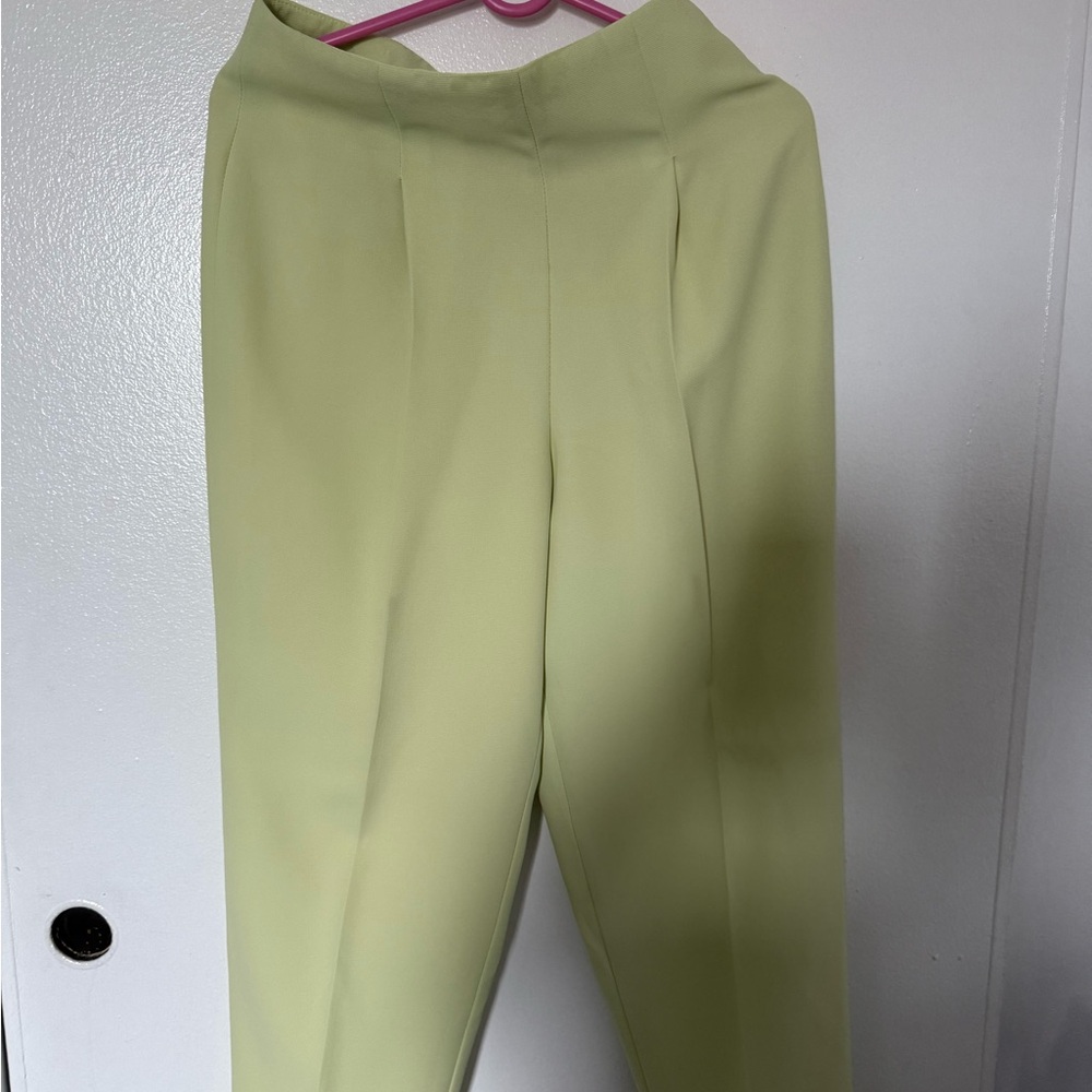 Elegant Women's Pants in Light Green